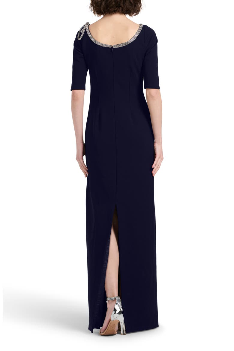 Jeweled Neck Gown, Alternate, color, NAVY