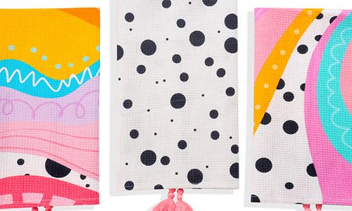 Tiramisu Abstract Pop Art Set Of 3 Kitchen Towels In Multi