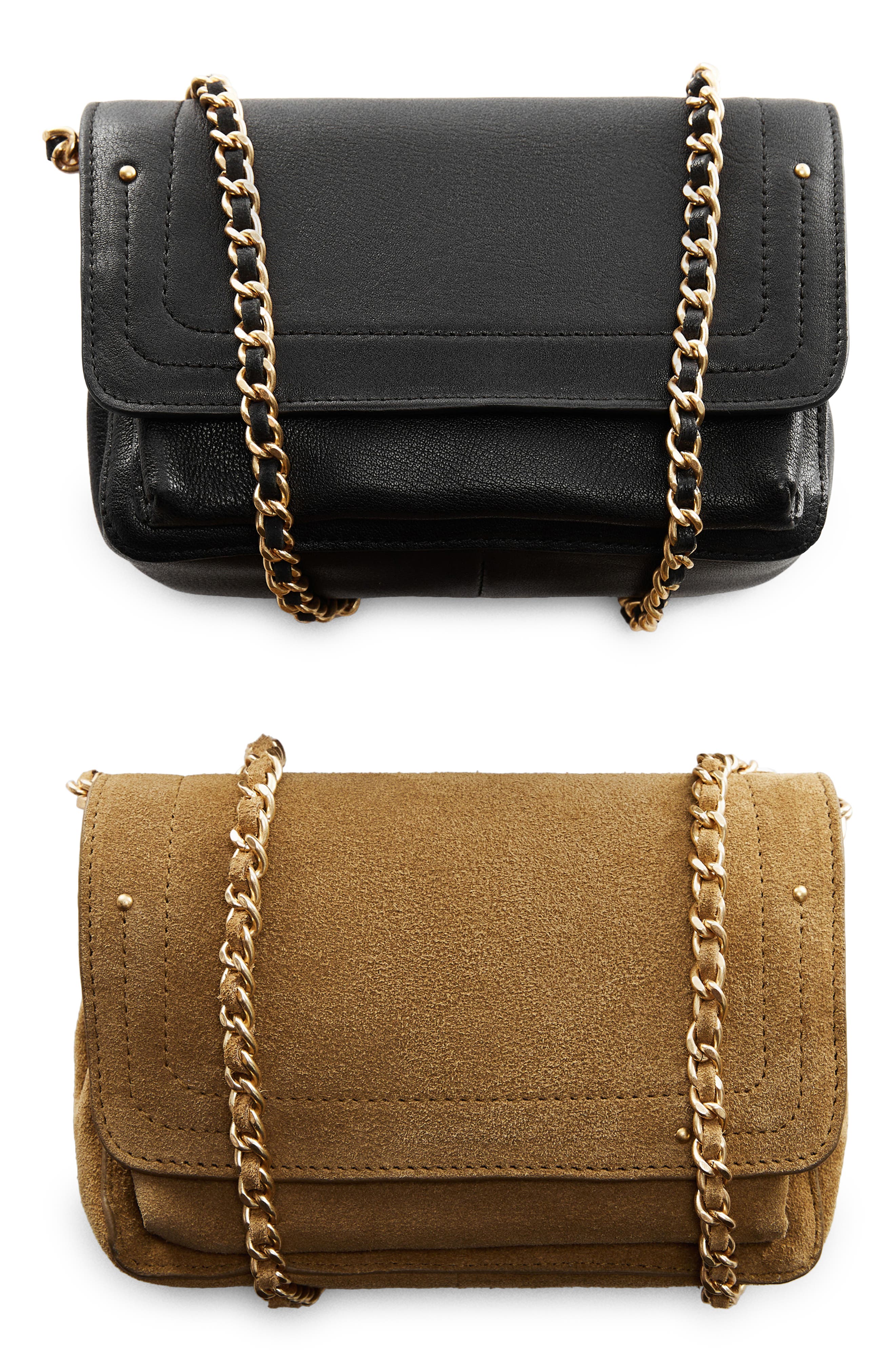 MANGO Leather Crossbody Bag, Alternate, color, 