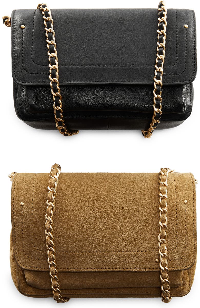 MANGO Leather Crossbody Bag, Alternate, color,