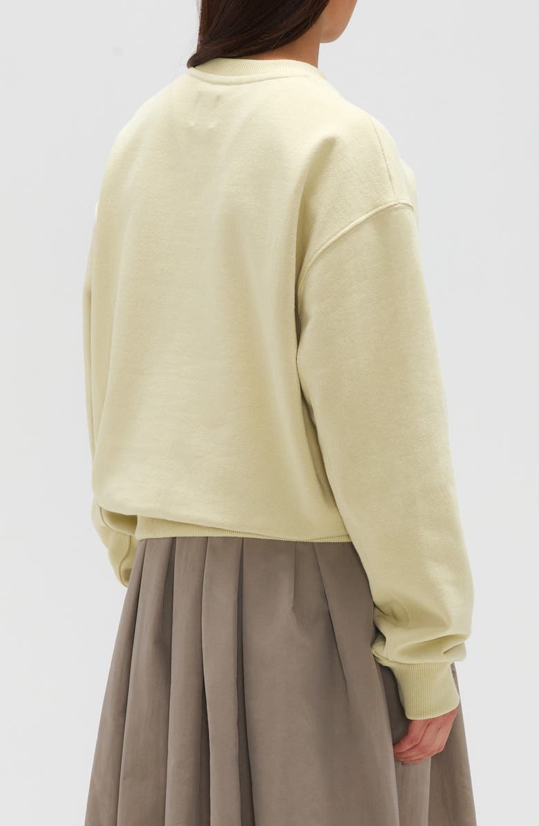 New Balance Made in USA Oversize Cotton French Terry Crewneck Sweatshirt, Alternate, color, Yellow