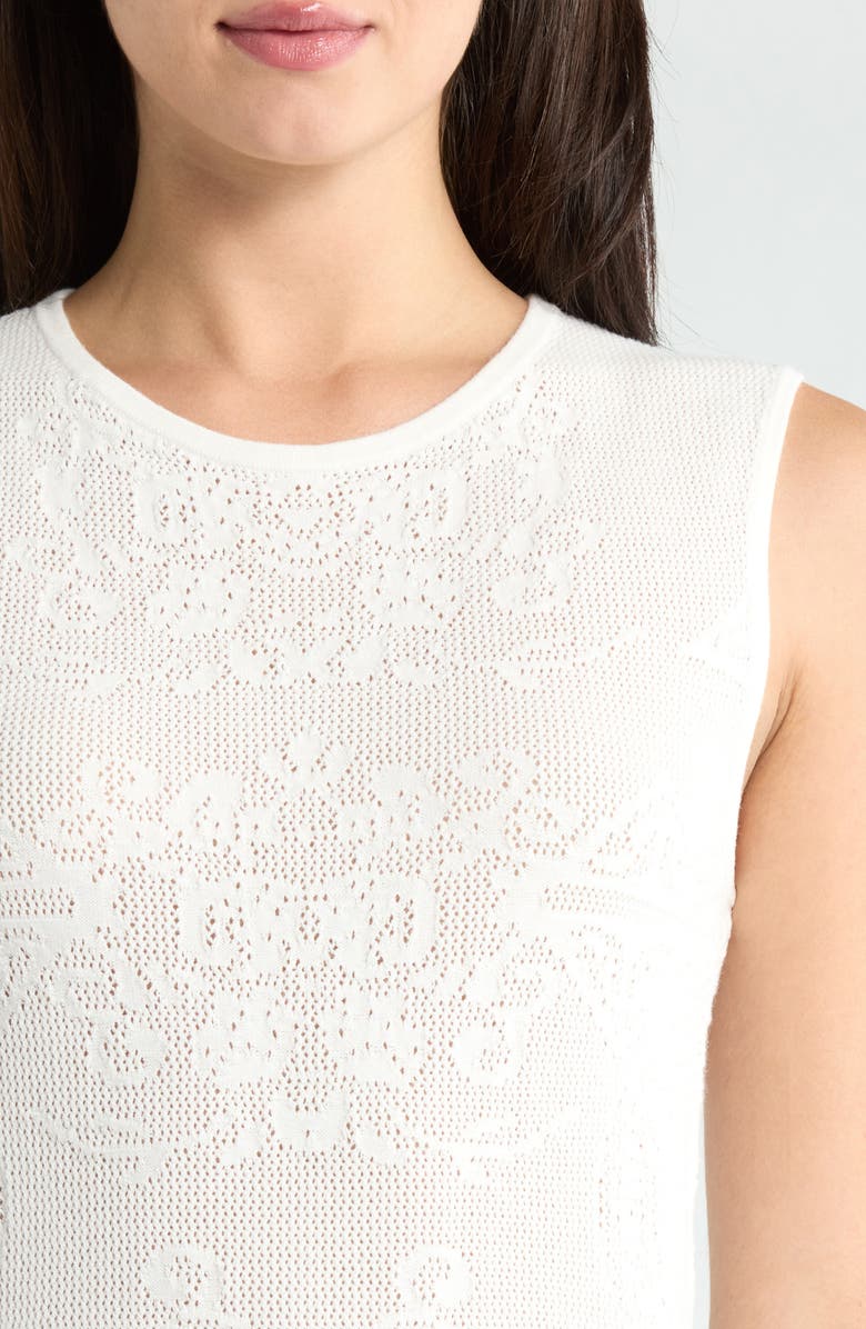 ALIGNE Ashley Paisley Jacquard Cotton Blend Dress, Alternate, color, White