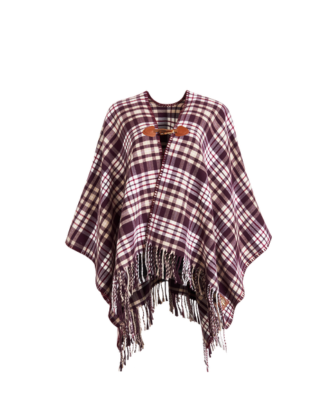 Caramel & Chocolate Check Cape