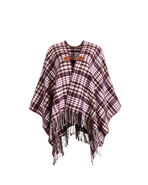 Fable England Caramel & Chocolate Check Cape