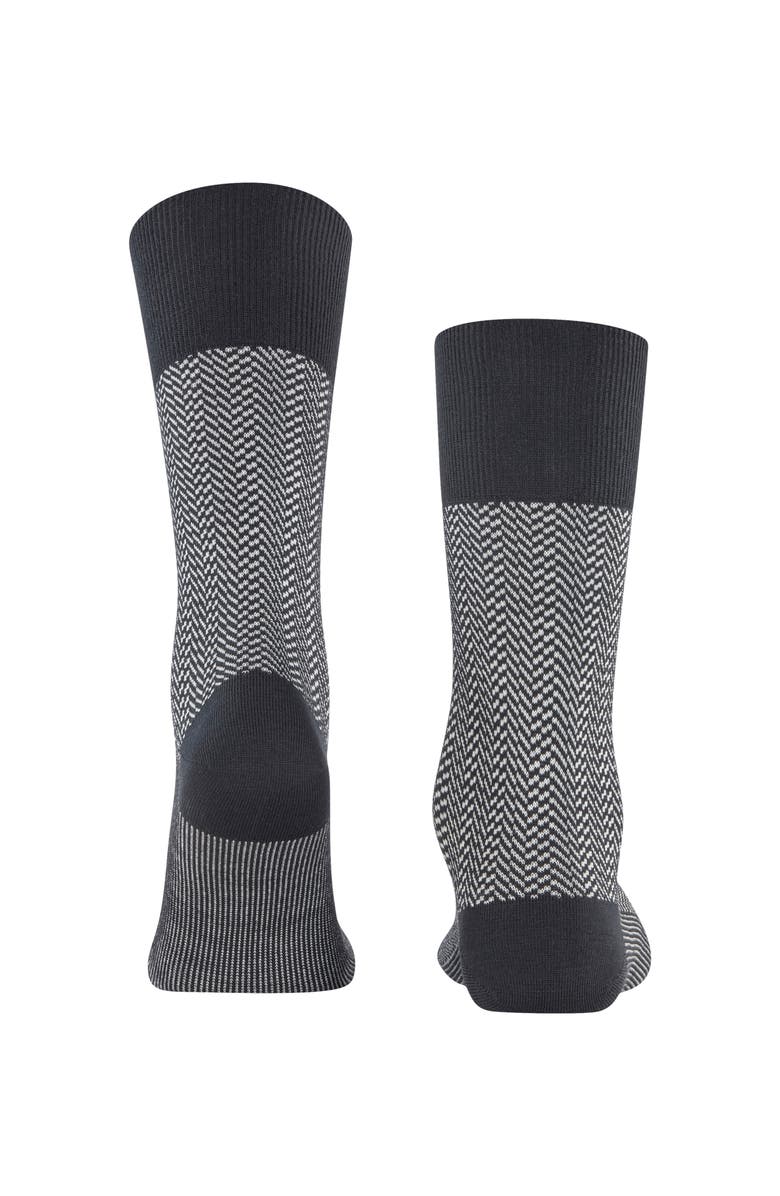 Falke Airport Herringstripe Socks, Alternate, color, Black