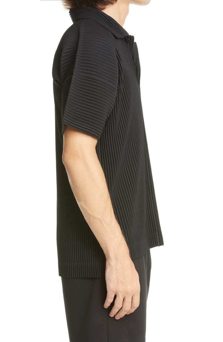 Homme Plissé Issey Miyake May Pleated Polo Shirt, Alternate, color,