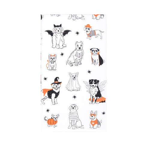 Dogs Halloween 100% Cotton Flour Sack Dishtowel