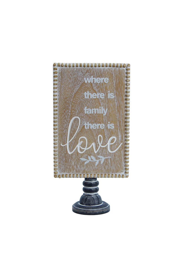 Love Table Top Sign, Main, color, Brown