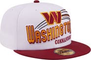 New Era Men's New Era White/Burgundy Washington Commanders Retro Swoop 59FIFTY Fitted Hat