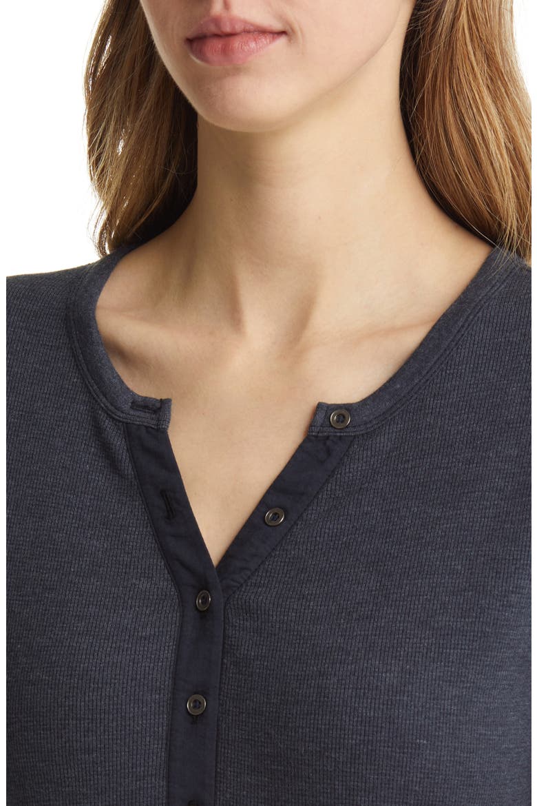 Long Sleeve Henley Dress, Alternate, color, NAVY NIGHT