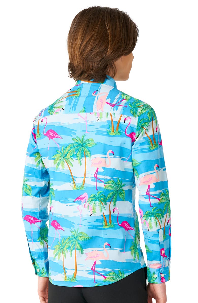 OppoSuits Kids' Flaminguy Dress Shirt, Alternate, color, Miscellaneous