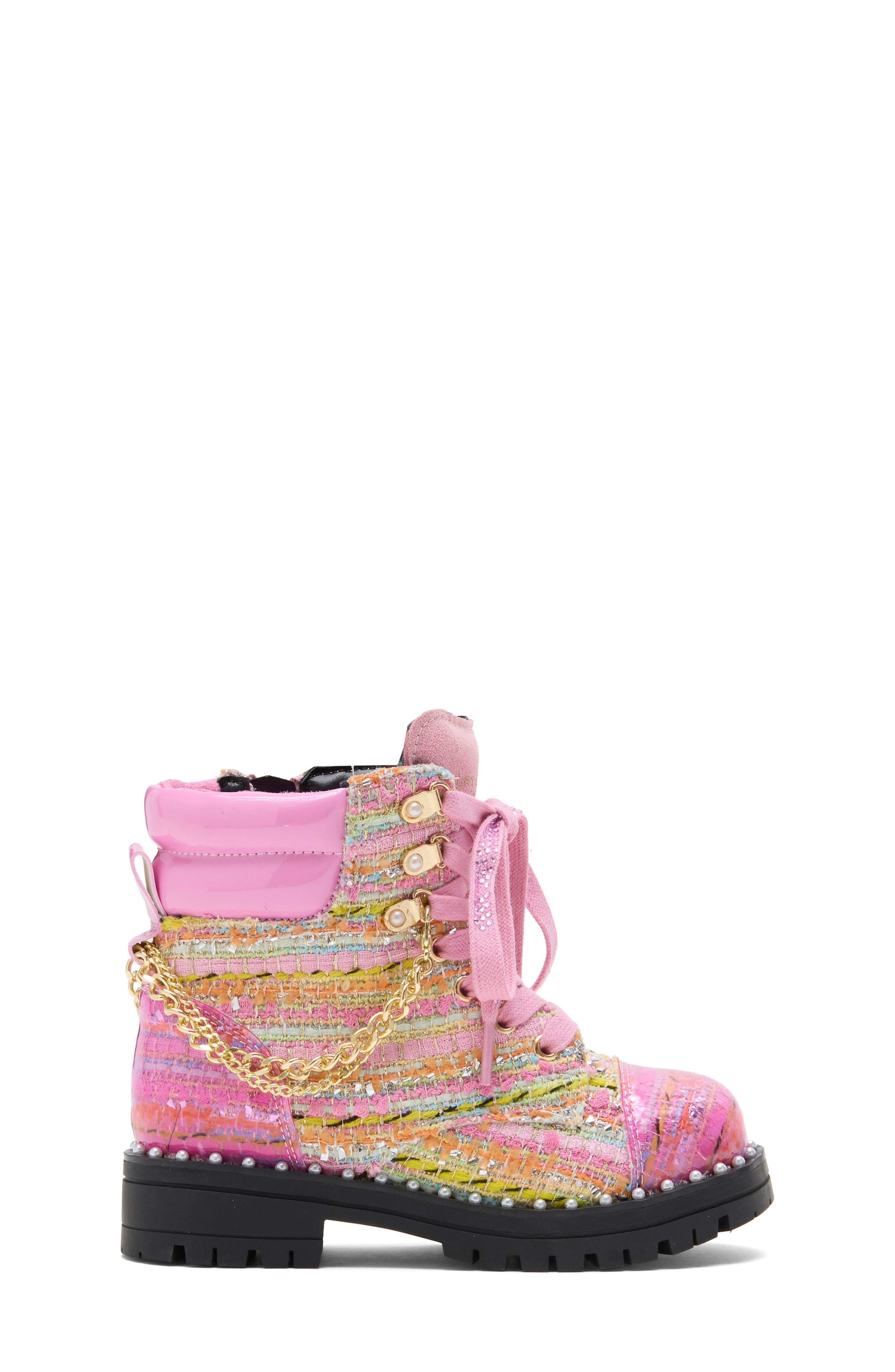 Kids' Mini Chelsea Combat Boot, Alternate, color, PINK MULTI