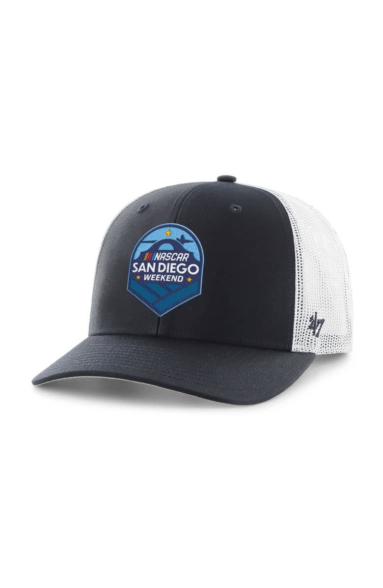 '47 Men's '47 Navy/White NASCAR San Diego Weekend Trucker Adjustable Hat, Alternate, color, Navy