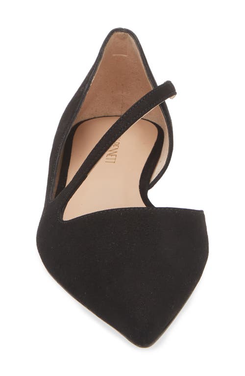 Lk Bennett Pandora Pointed Toe D'orsay Flat In Black