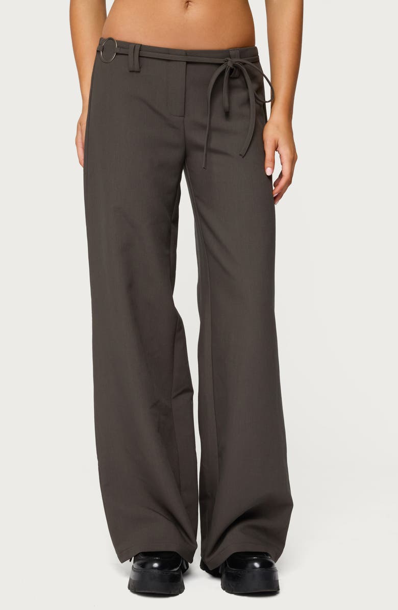 EDIKTED Raphael Tie Waist Wide Leg Pants, Main, color, 
