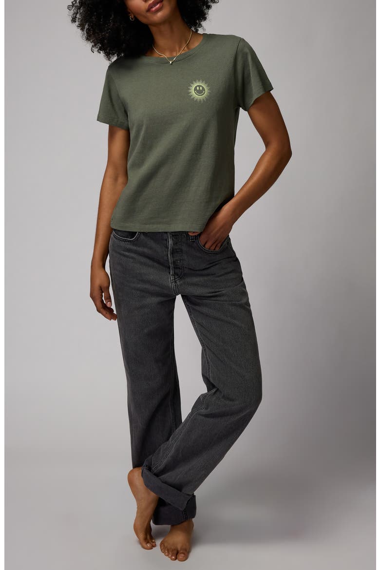 Lila Cotton Graphic T-Shirt, Alternate, color, OLIVE GREEN