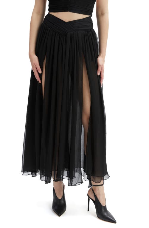 Bardot Ameria Split Front Maxi Skirt In Black