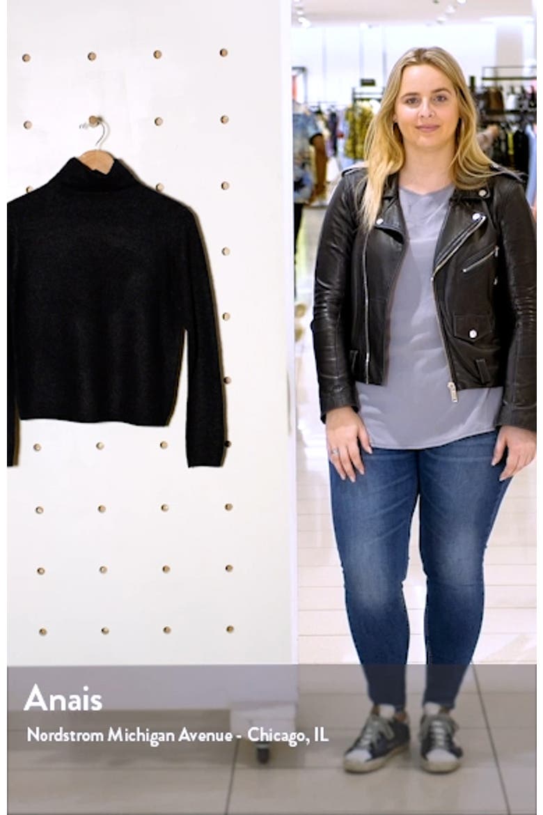 Cashmere Crop Turtleneck Sweater video