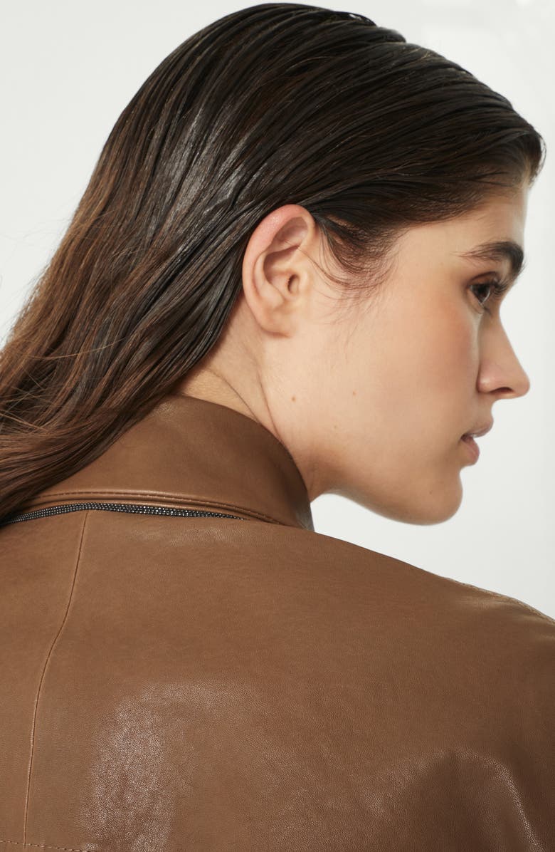 Brunello Cucinelli Leather outerwear, Alternate, color, 