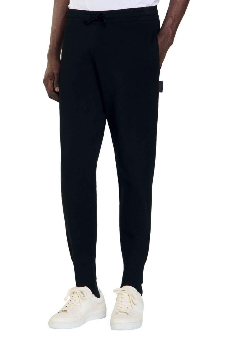 SANDRO Knit jogging bottoms, Main, color,