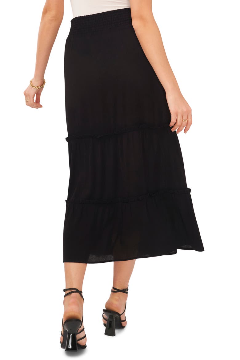 Tiered Maxi Skirt, Alternate, color, RICH BLACK