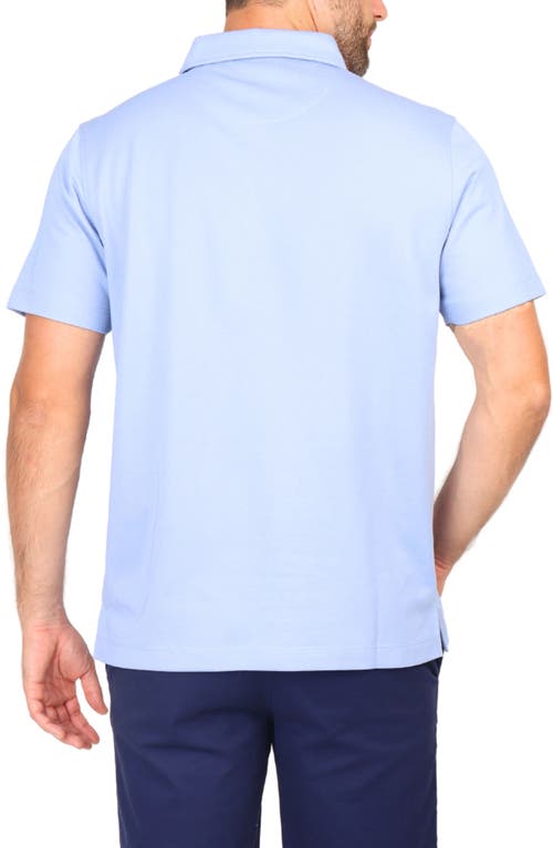 Tailorbyrd Solid Modal Polo In Oxford Blue
