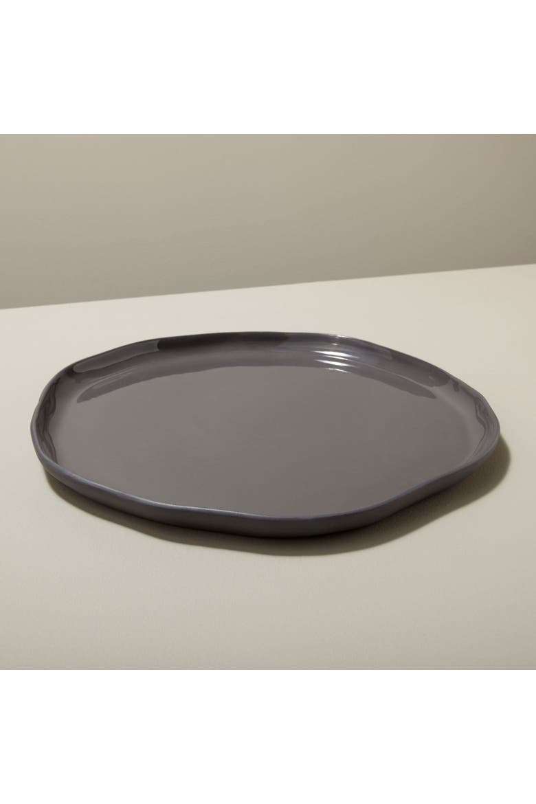 Tam Stoneware Flat Dinner Plate - Set of 4, Alternate, color, Slate