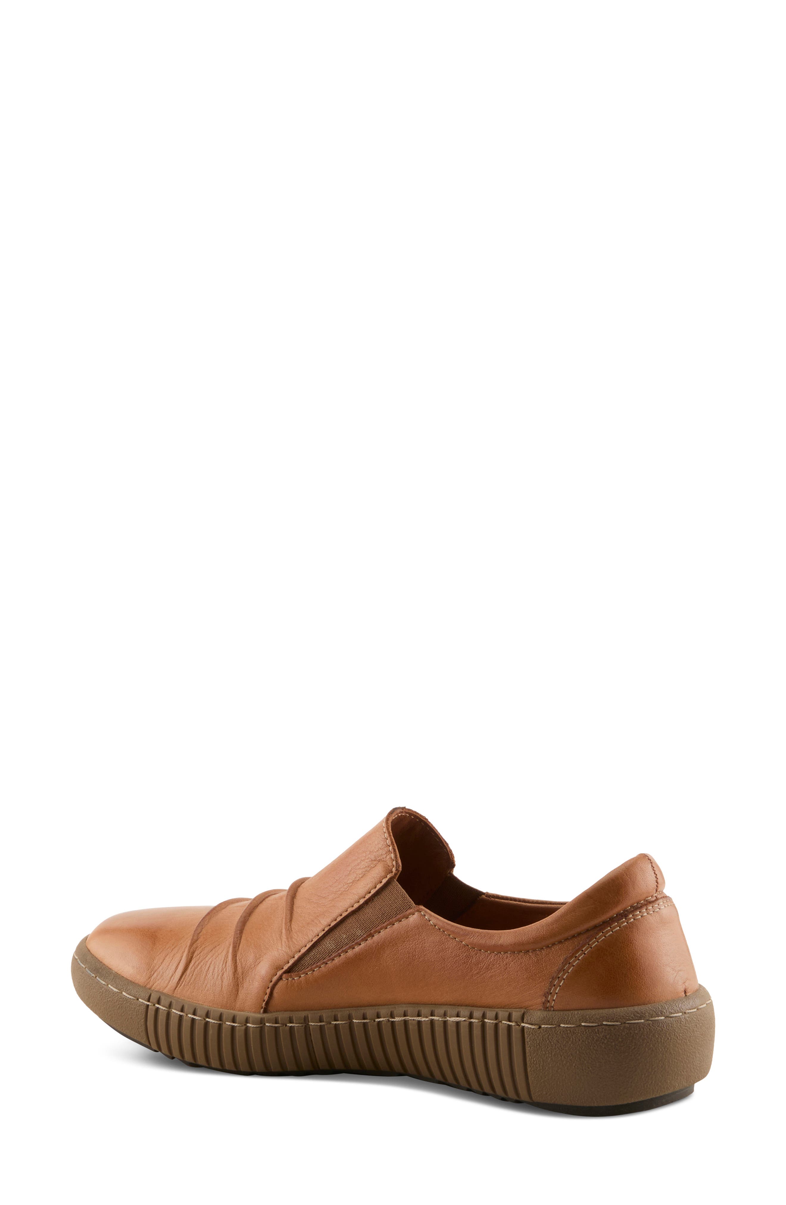 Tavi Leather Slip On Sneaker, Alternate, color, CAMEL