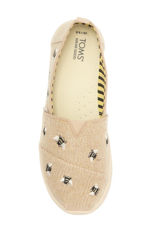 Toms Kids' Classic Alpargata Slip-on In Natural