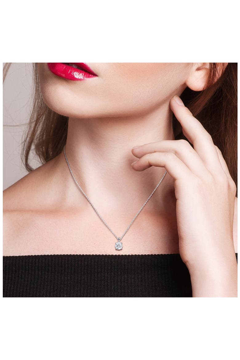 Dew Lab-Grown Moissanite Pendant Necklace, Alternate, color, SILVER
