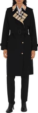 Burberry Sandridge Check Lined Cotton Gabardine Trench Coat