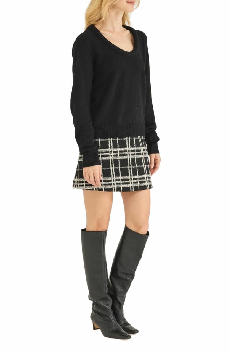 Rebecca Taylor Frankel Sweater, Alternate, color, Black