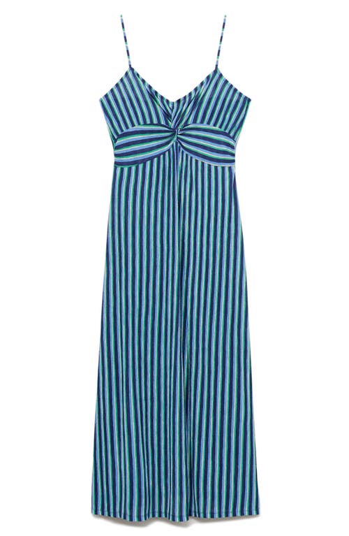Mango Stripe Maxi Dress In Multi