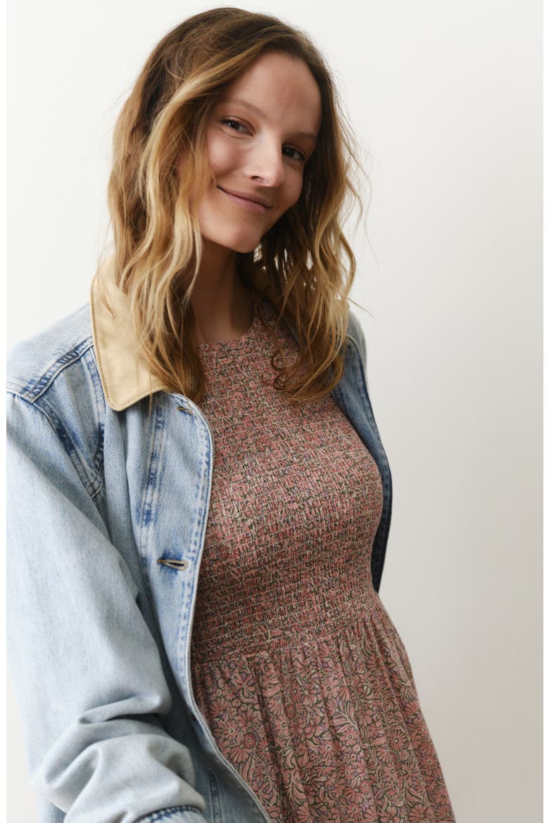 Darcy Floral Smock Midi Dress, Alternate, color, BOUQUET