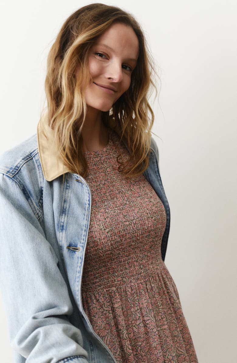 Marine Layer Darcy Floral Smock Midi Dress, Alternate, color, Bouquet