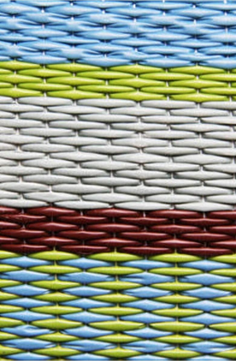 Mad Mats Stripes Grey & Aqua, Alternate, color, Grey And Aqua