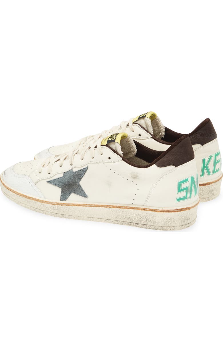 Golden Goose Ball Star Low Top Sneaker, Alternate, color, White/Silver Blue/Brown