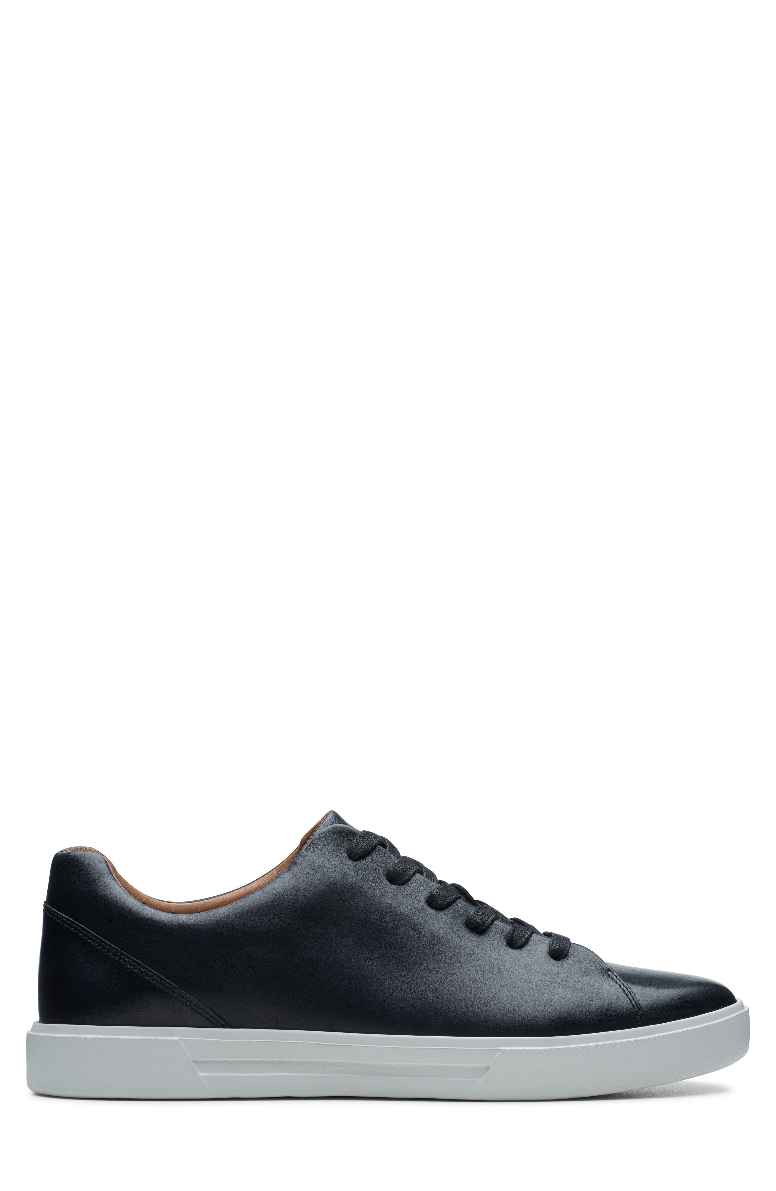 Un Costa Lace Up Sneaker, Alternate, color, BLACK LEATHER