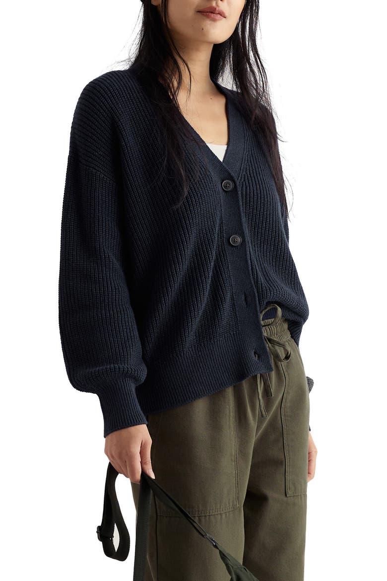 Winding Creek Organic Cotton Cardigan, Alternate, color, MARITIME