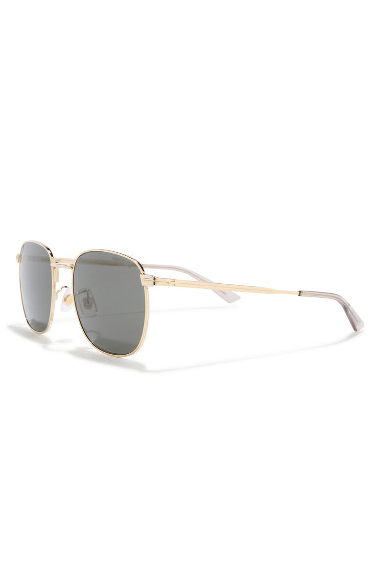 Montblanc 54mm Square Sunglasses, Alternate, color, Gold Gold Grey