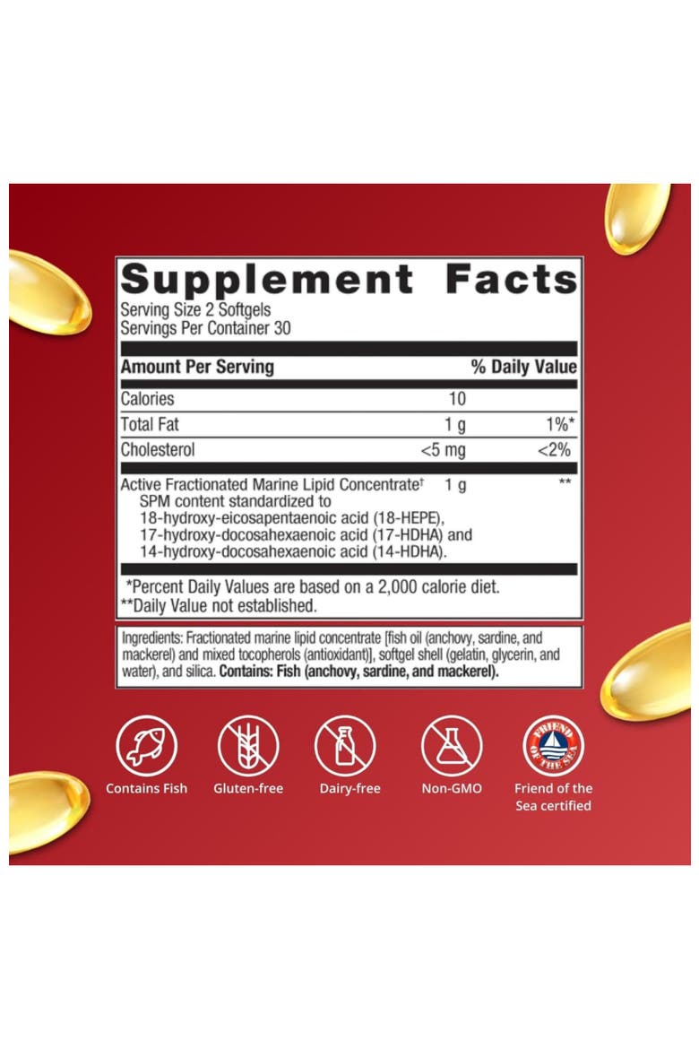 SPM Active Pro-Resolving Marine Oil Supplement Softgels 60 Softgels, Alternate, color, None