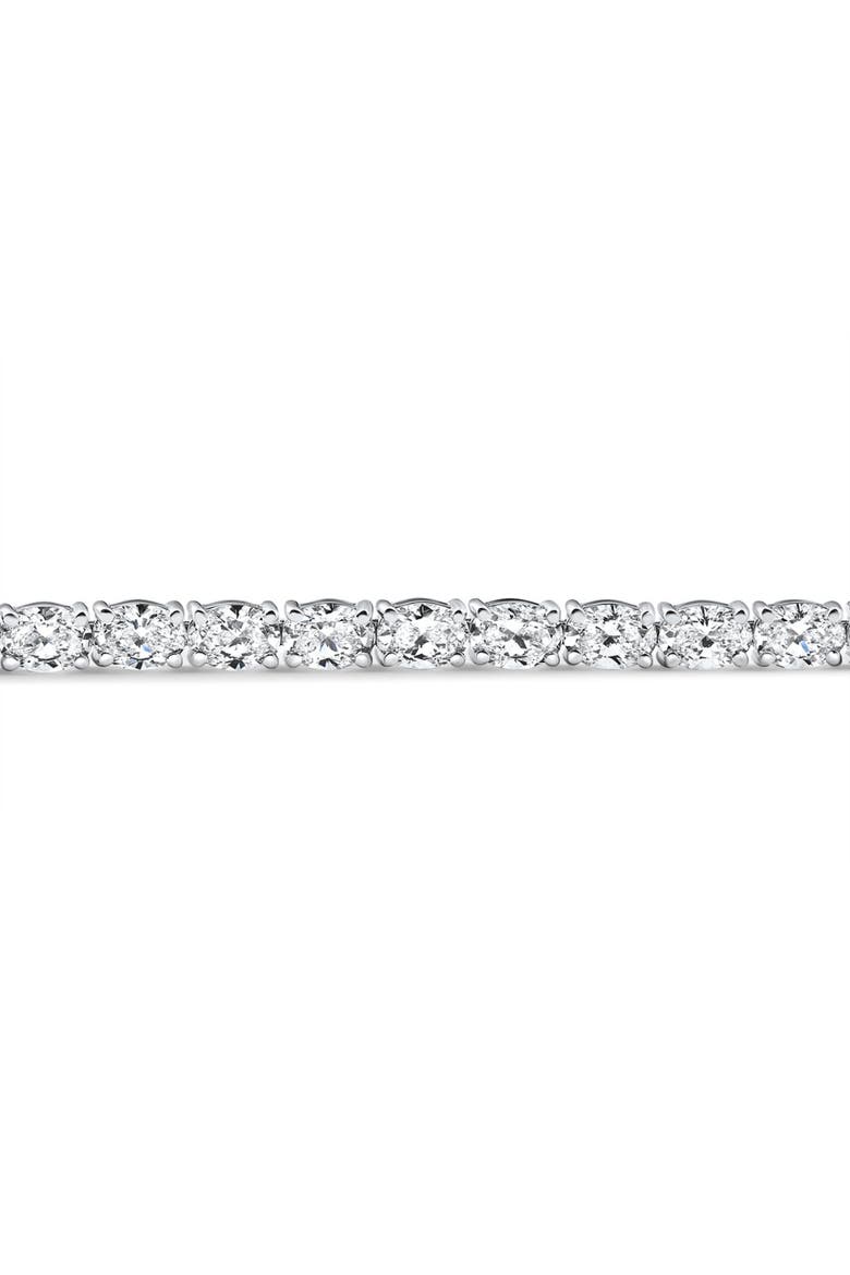 4 1/2Ct Oval Cut Diamond Tennis Bracelet 7" 14k Gold Lab Grown, Alternate, color, 14k White Gold