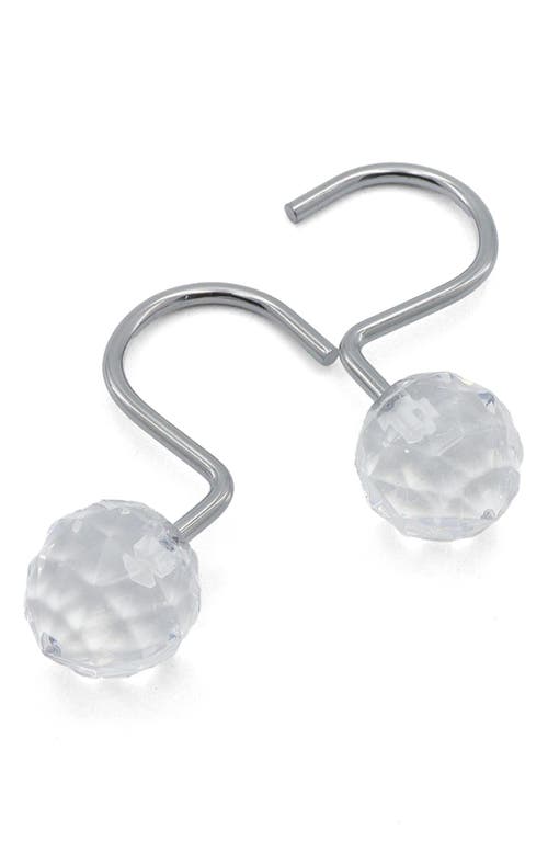 J&v Textiles J And V Textiles 12-piece Decorative Shower Curtain Rings Set In Metallic