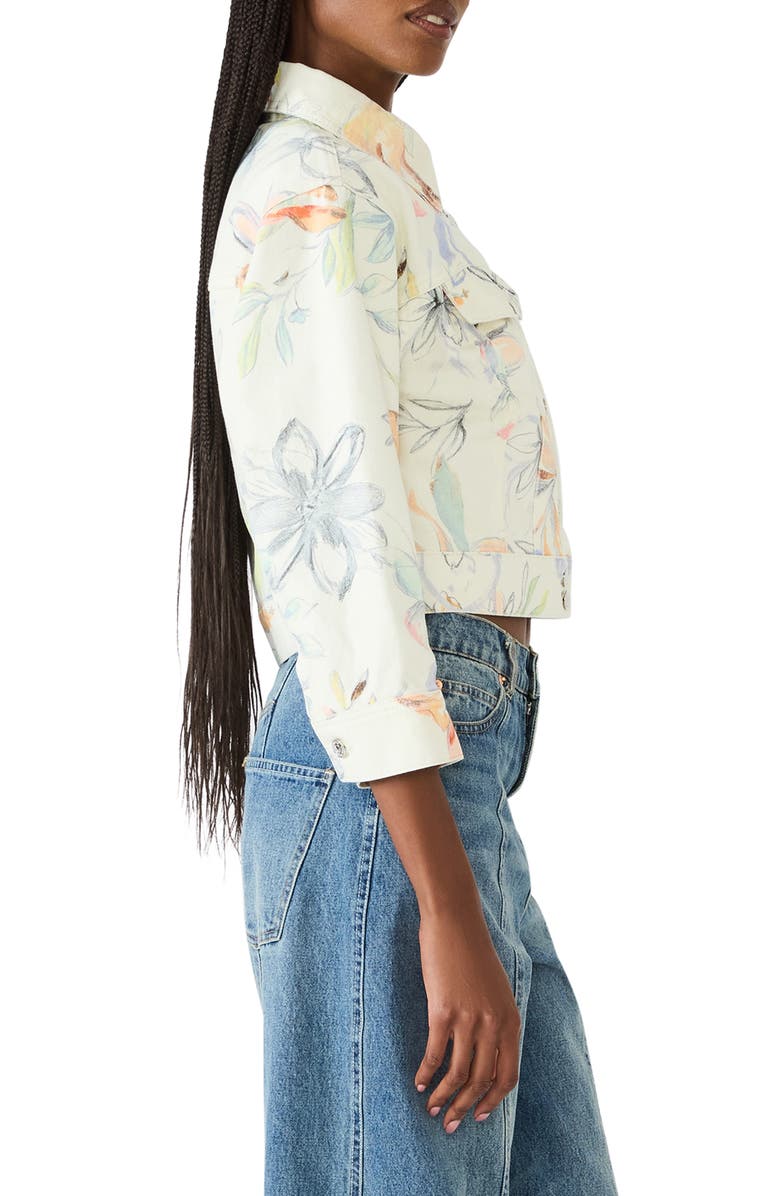 Steve Madden Raleigh Nonstretch Denim Jacket, Alternate, color, Vintage Ivory