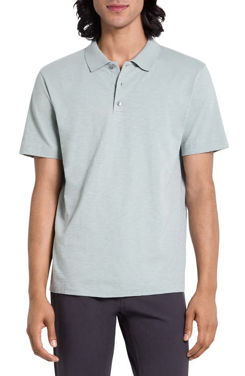 Bron in Cosmos Slub Cotton Polo Shirt
