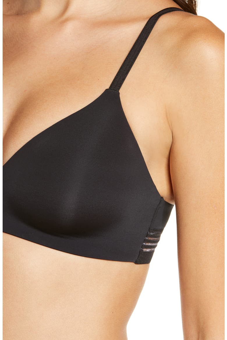 Second Skin Wireless Bra, Alternate, color, BLACK