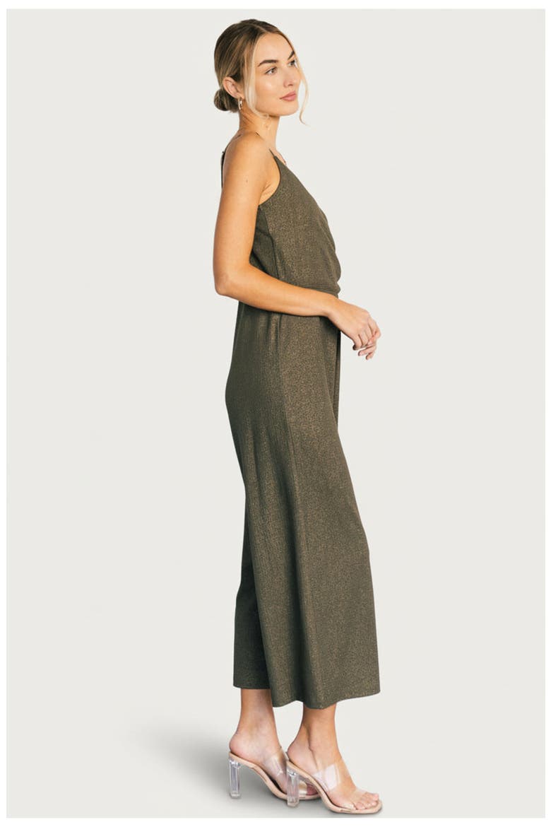Valencia Jumpsuit, Alternate, color, Olive Shimmer