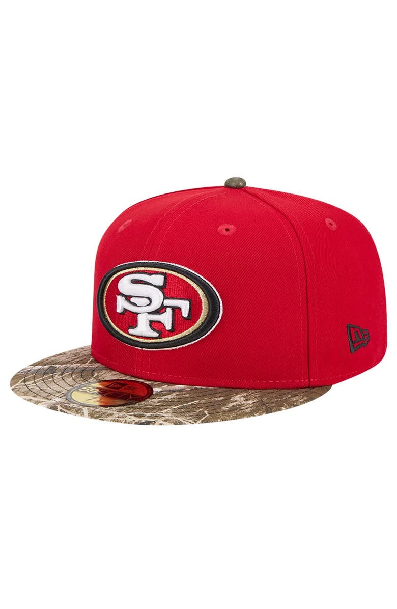 New Era Men's New Era Scarlet San Francisco 49ers Active Two-Tone Camo 59FIFTY Fitted Hat, Main, color, Scarlet