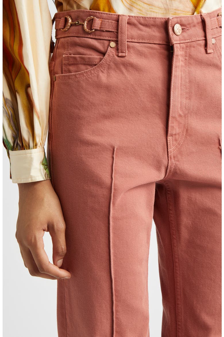 Agatha Mid Rise Straight Leg Jeans, Alternate, color, GARDEN ROSE