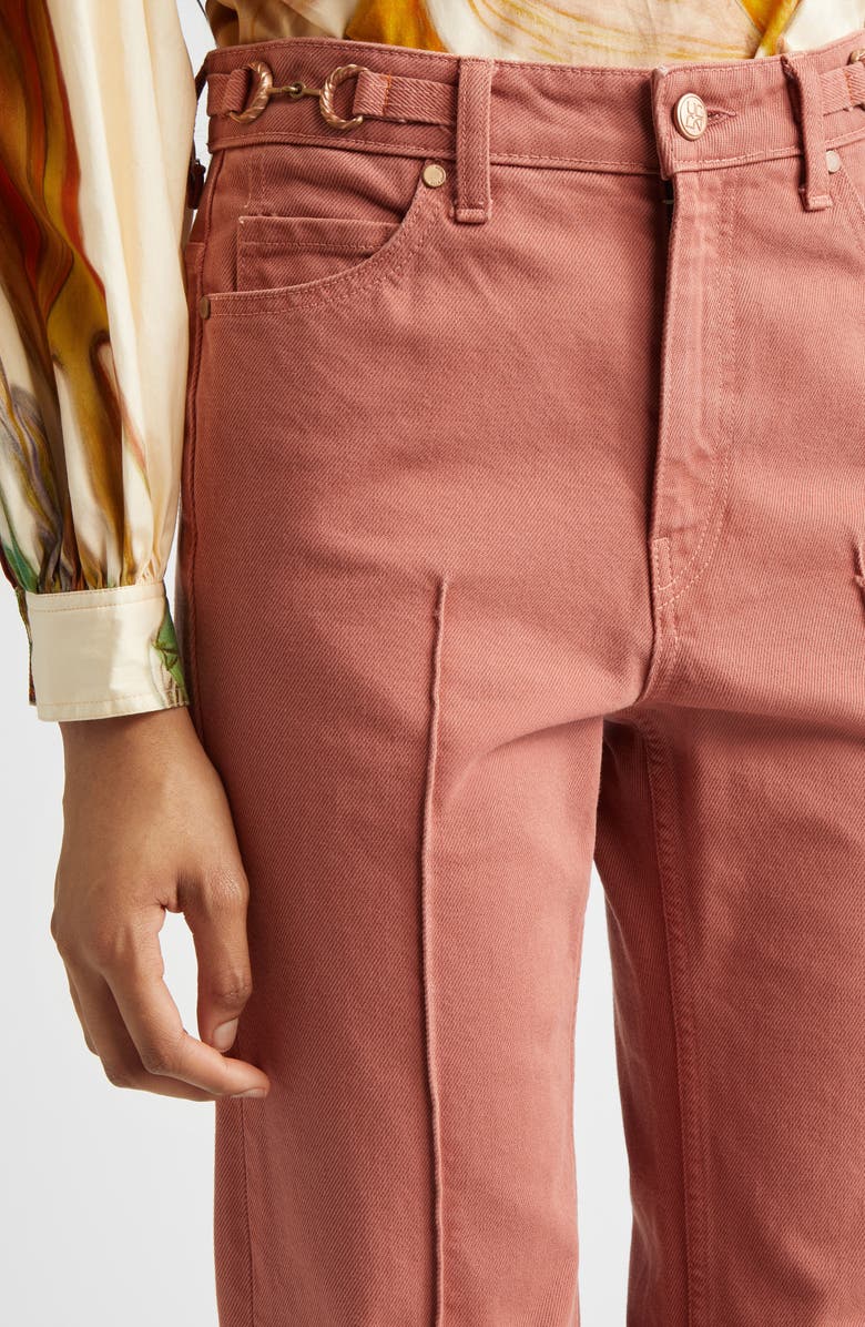 Ulla Johnson Agatha Mid Rise Straight Leg Jeans, Alternate, color, Garden Rose